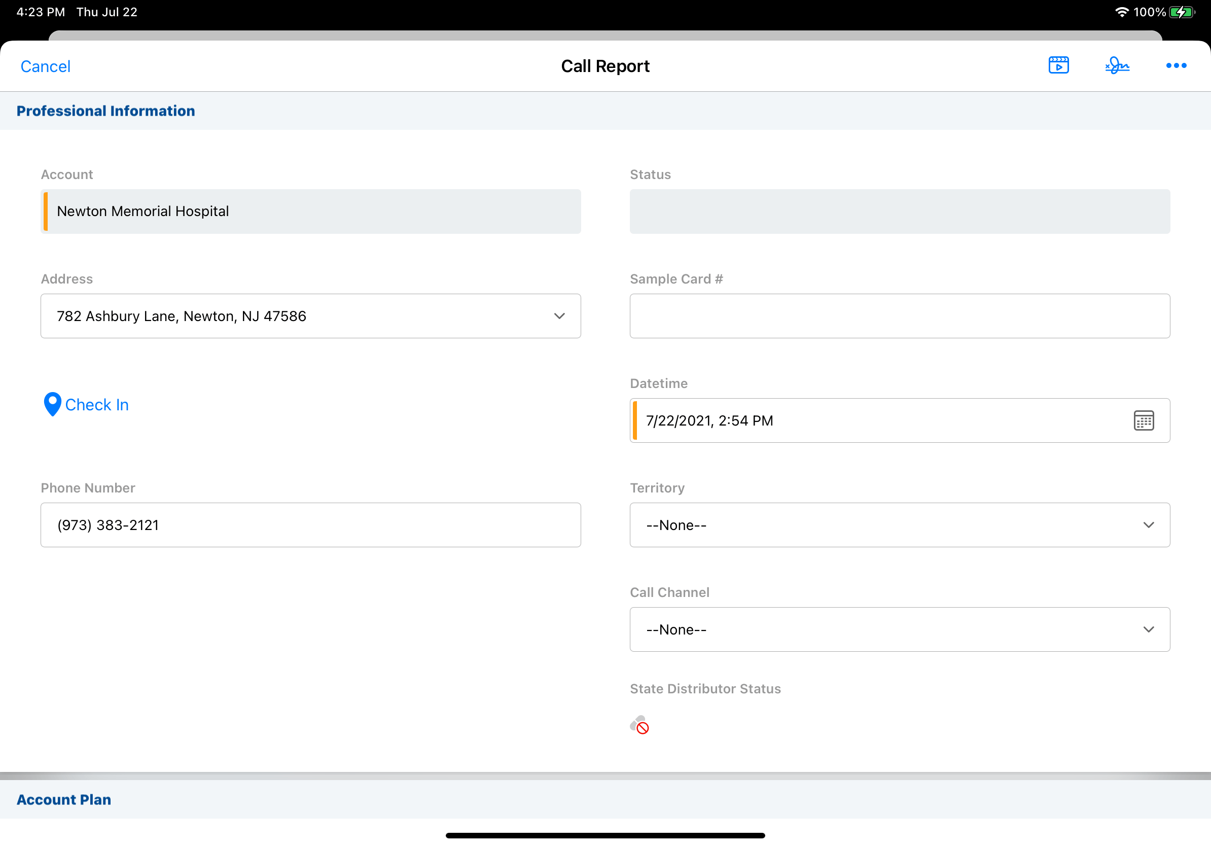 Displaying the State Distributor License Status Indicator
