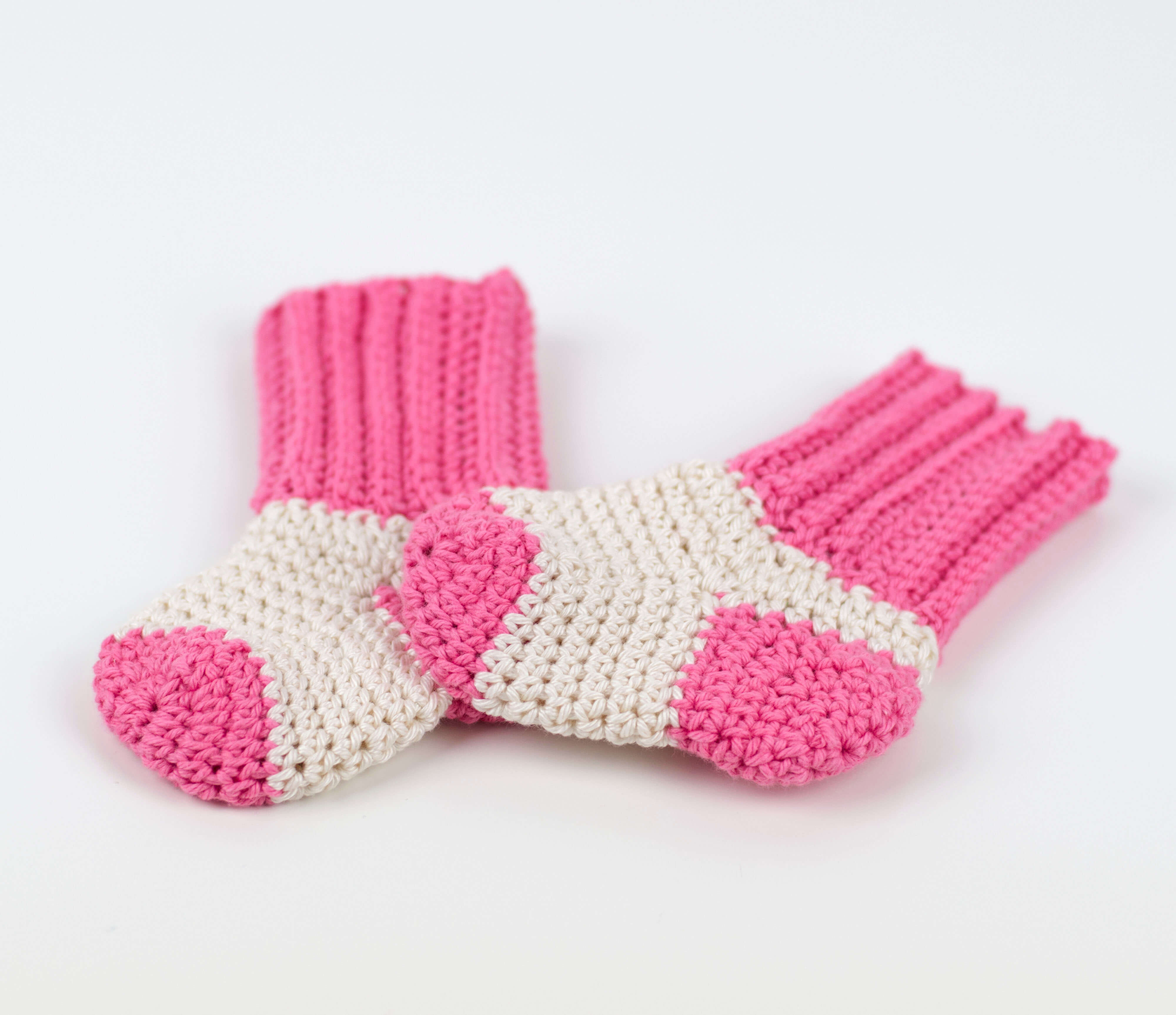 TwoTone Crochet Baby Socks Free Pattern Croby Patterns