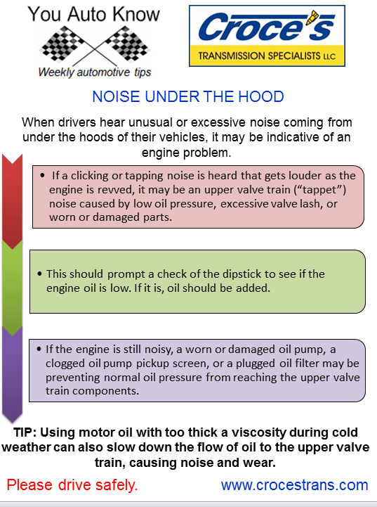 Noise Under the Hood Croce's Transmission Specialists Blog