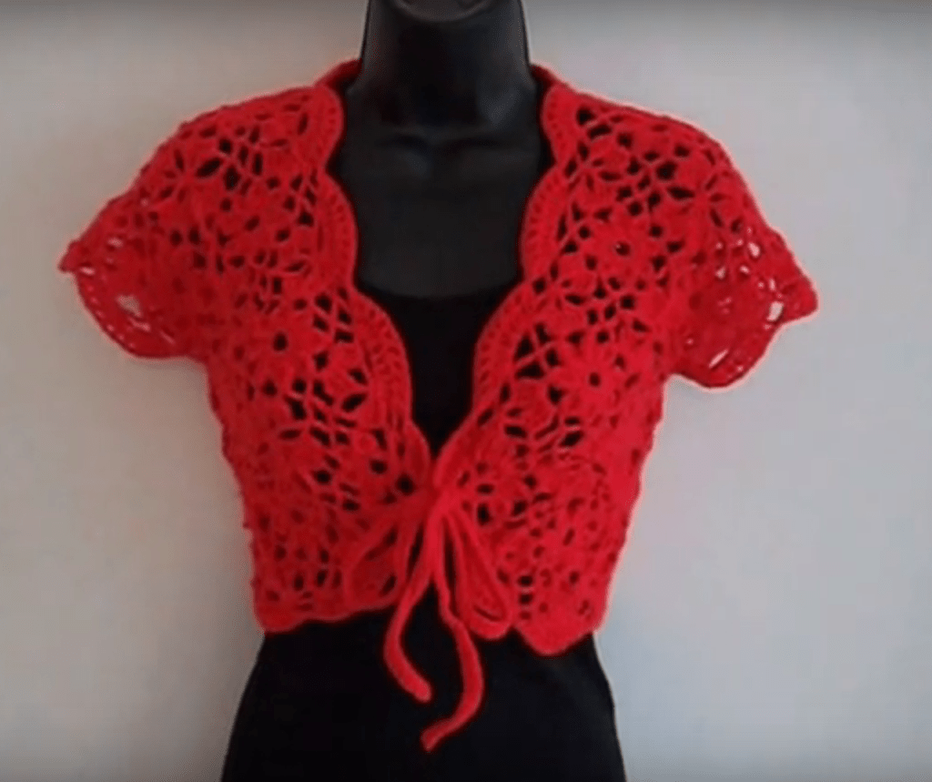 Bolero Shrug Jacket With Motifs Crochet Ideas