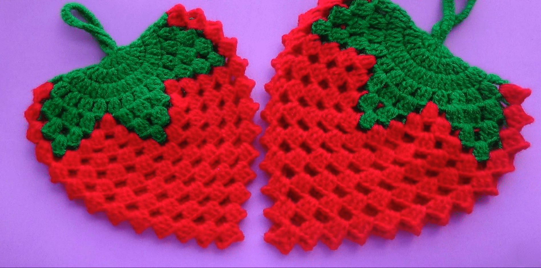 Crochet Strawberry Potholders Crochet Ideas