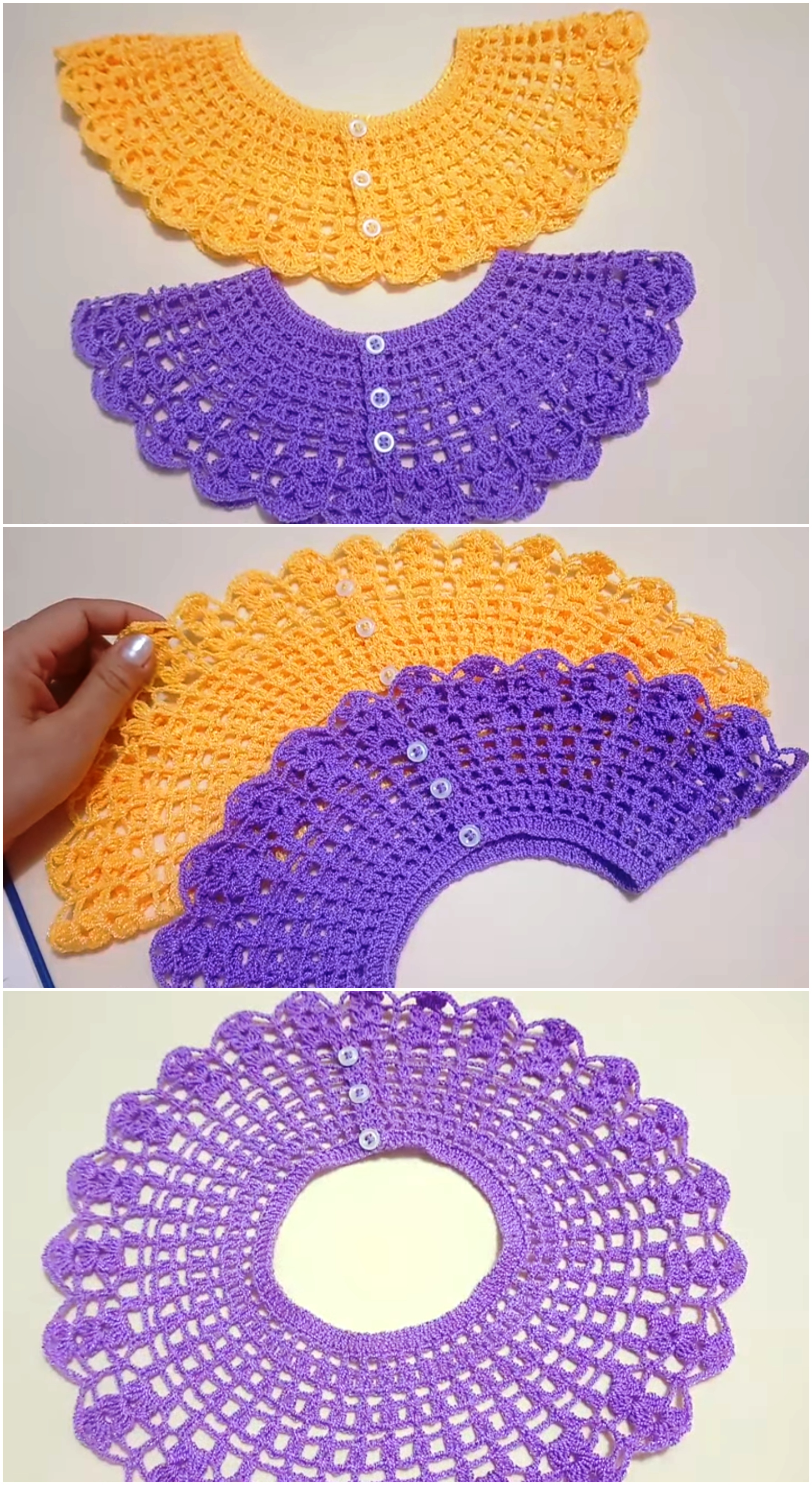 Crochet Beautiful Collar Video Tutorial Crochet Ideas