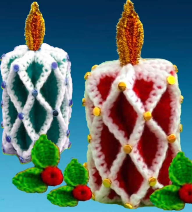Crochet Christmas Candle Crochet Ideas