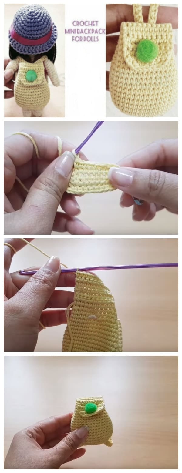 Crochet Mini Backpack For Dolls Crochet Kingdom