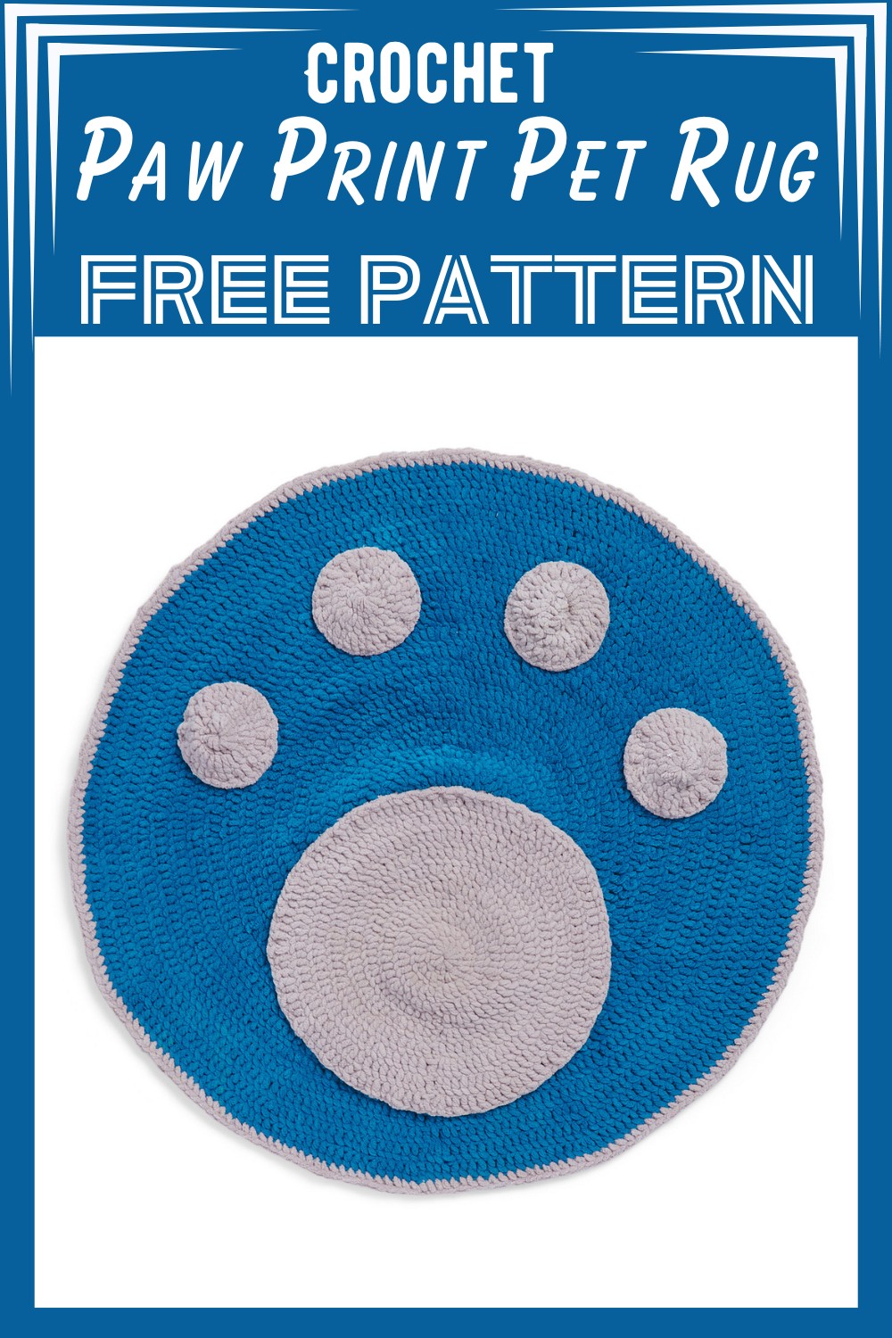 Crochet Paw Print Pet Rug Pattern For Home Decor Crochet Everything