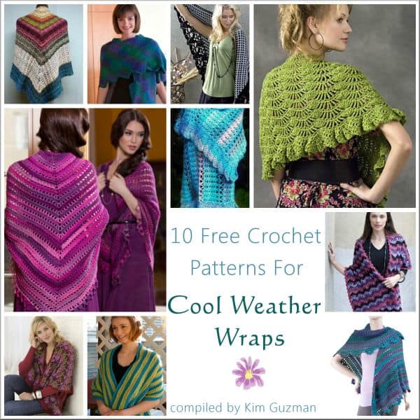 10 Free Cool Weather Wraps CrochetKim™