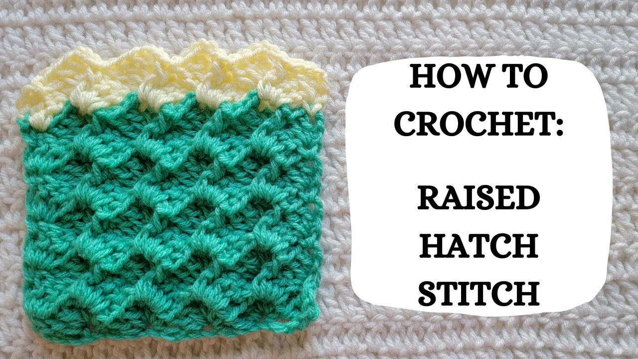 Crochet Video Tutorial How To Crochet Raised Hatch Stitch