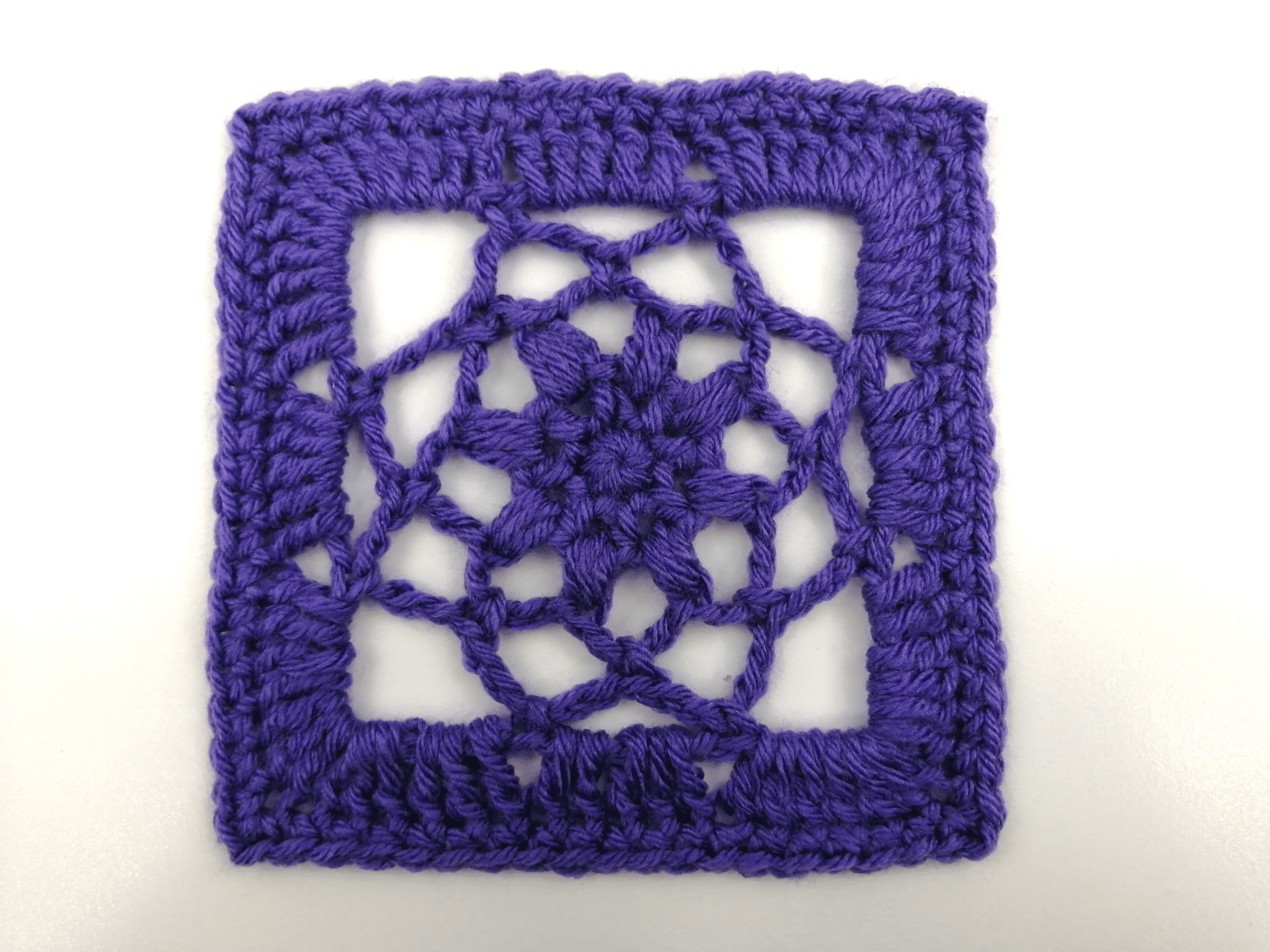 5.25" Crochet Lace Square Pattern CrochetNCrafts