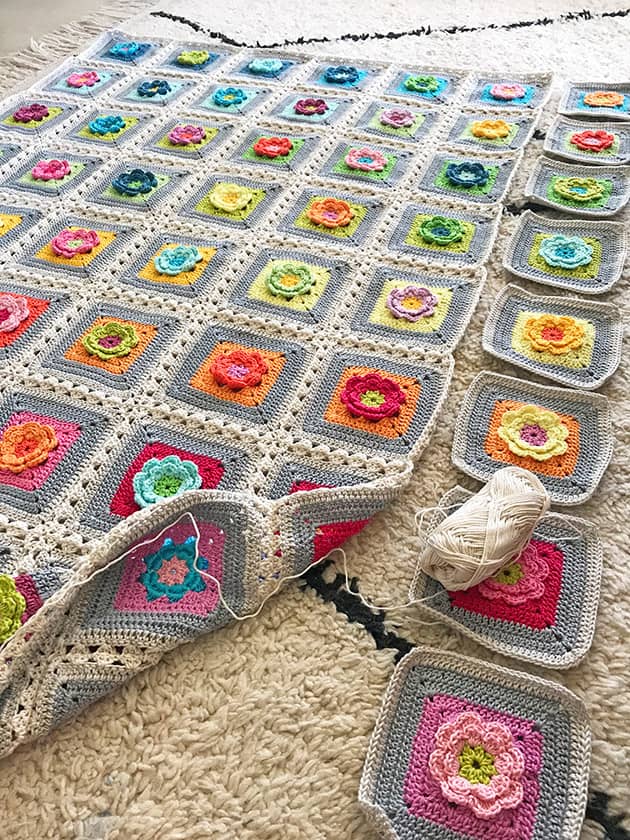 Love Garden Crochet Blanket Joining Tutorial CrochetObjet