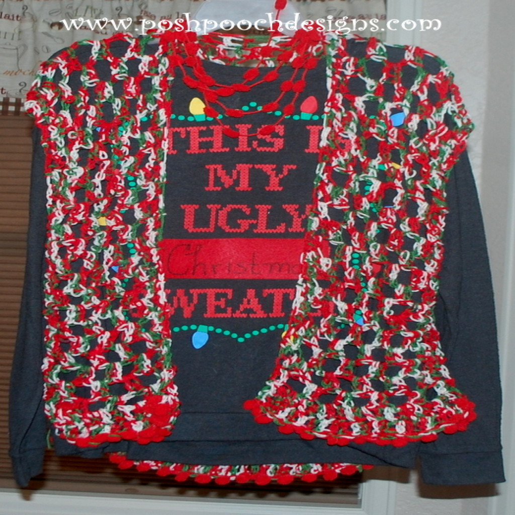 Ugly Christmas Sweater Vest FREE Crochet Pattern