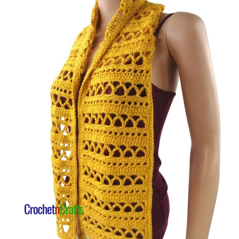Crochet Pencil Scarf FREE Crochet Pattern