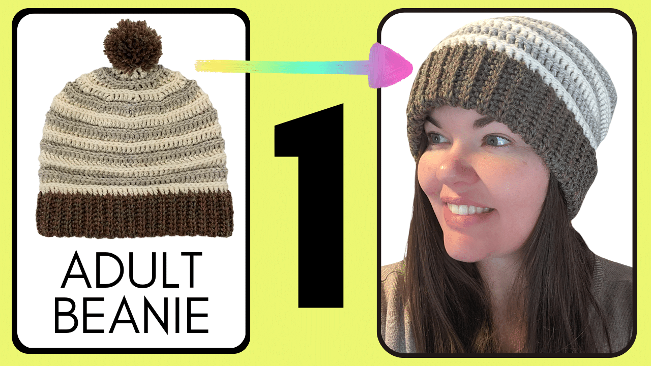 Crochet STRIPED Beanie Cascade Yarns FOUR SKEIN Challenge Beanie 1