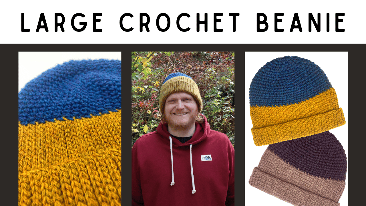 How to Crochet a LARGE Beanie Crochet With Julie
