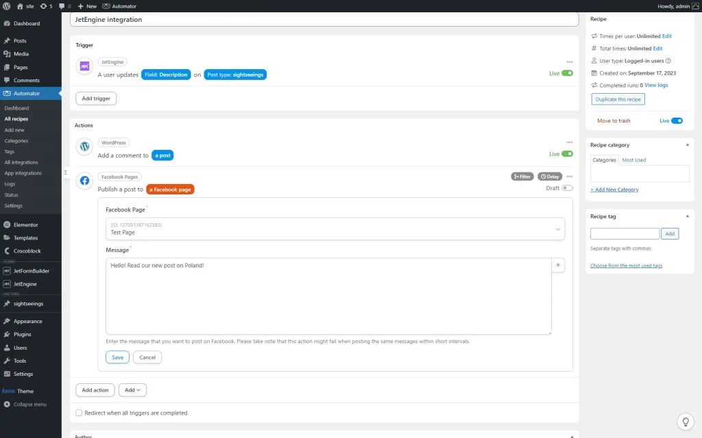 How to Connect JetEngine & Applications Using Uncanny Automator Pro