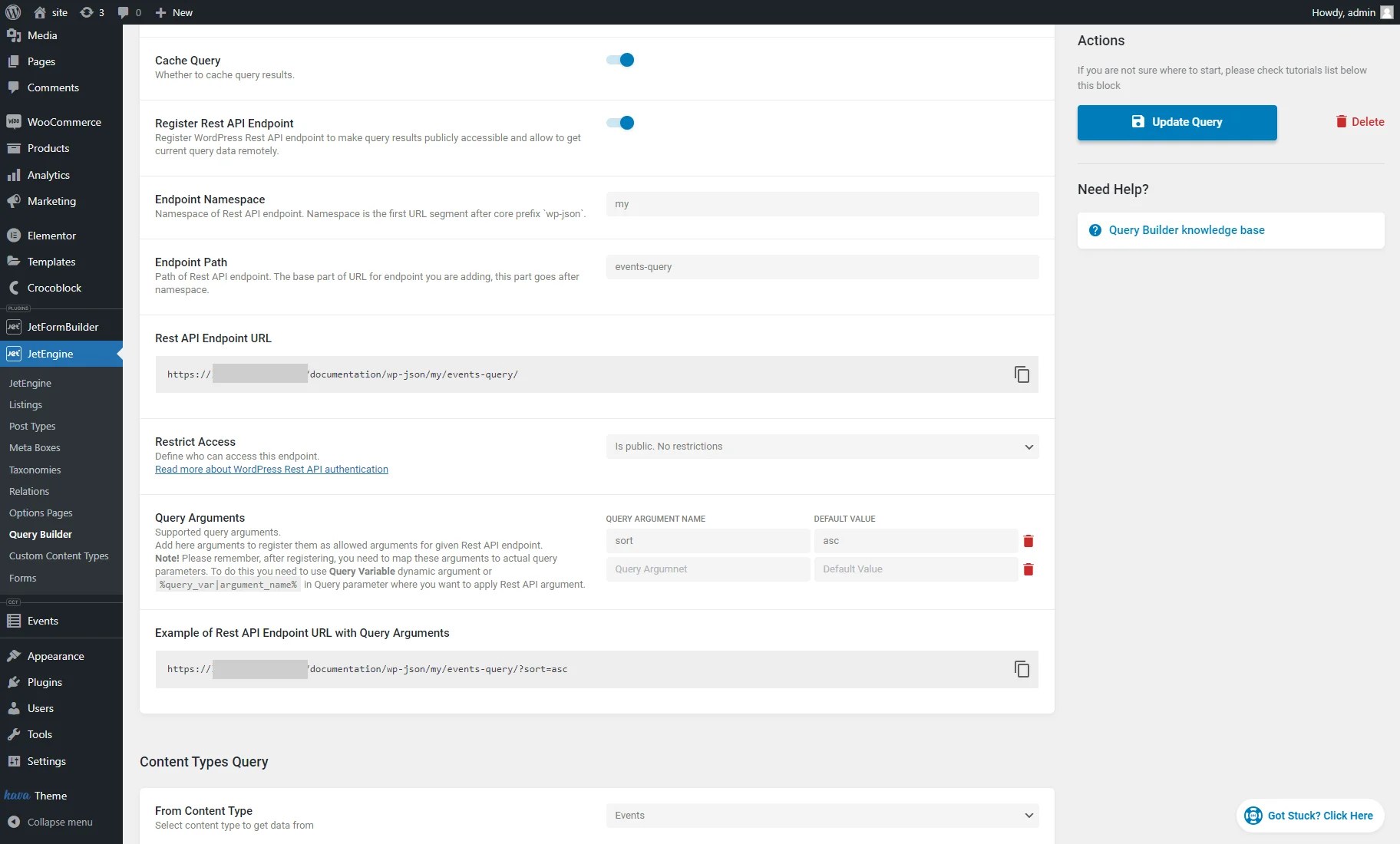 How to Configure the REST API Endpoint for Custom Query JetEngine Crocoblock