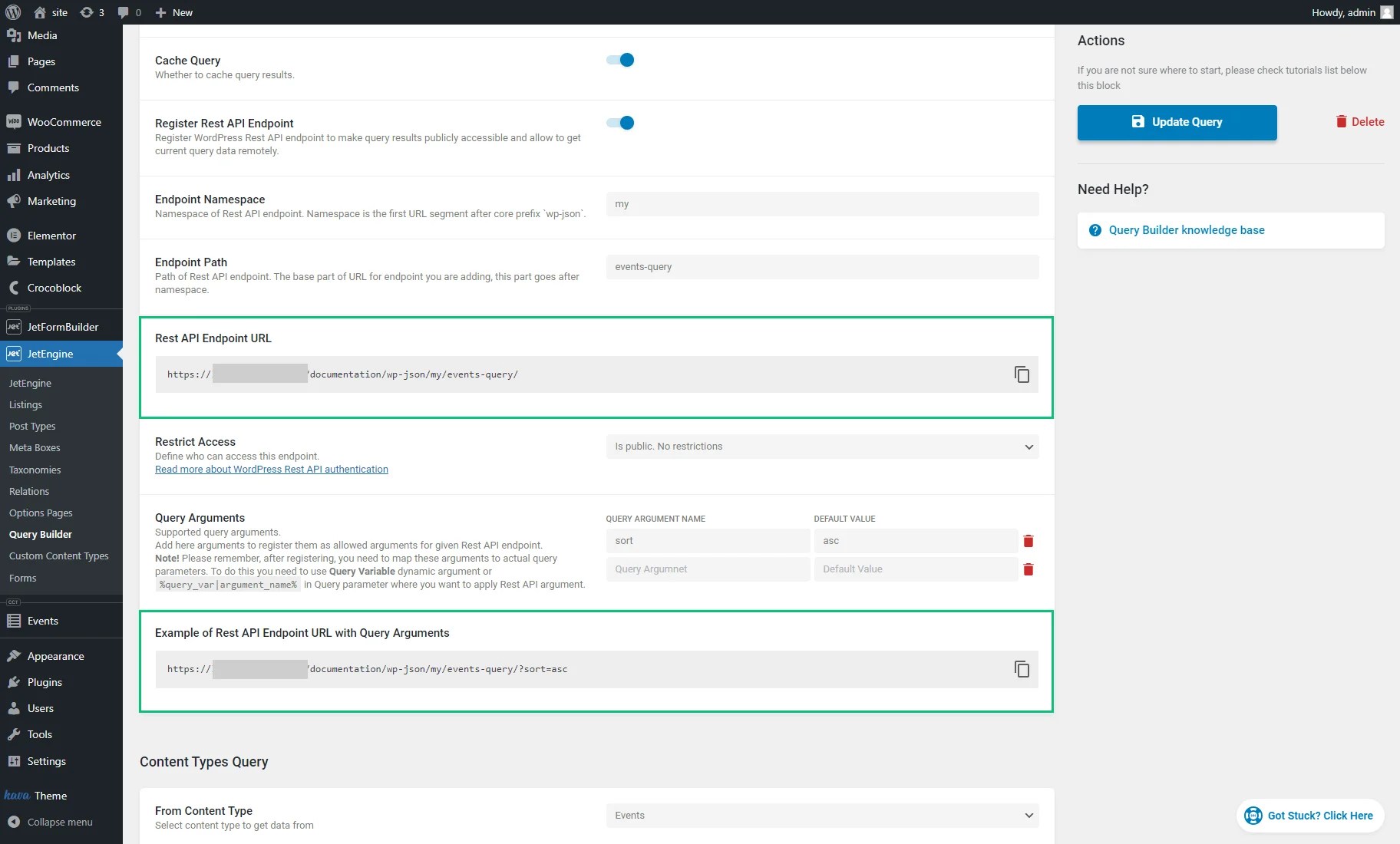 How to Configure the REST API Endpoint for Custom Query JetEngine