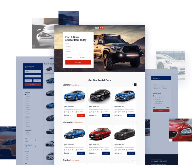 RentGo Car Rental site Dynamic Template for Elementor Crocoblock