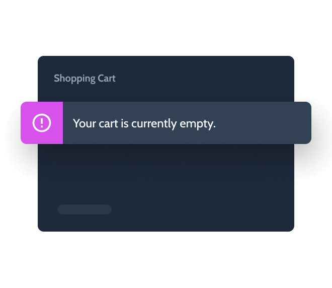 Cart Empty Message Widget for Elementor Crocoblock