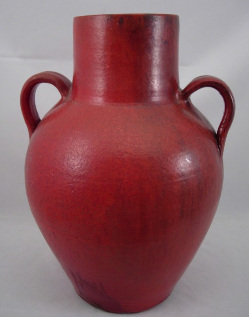Two_Handled_North_Carolina_Pottery_Chrome_Red Cronin & Murphy 20th