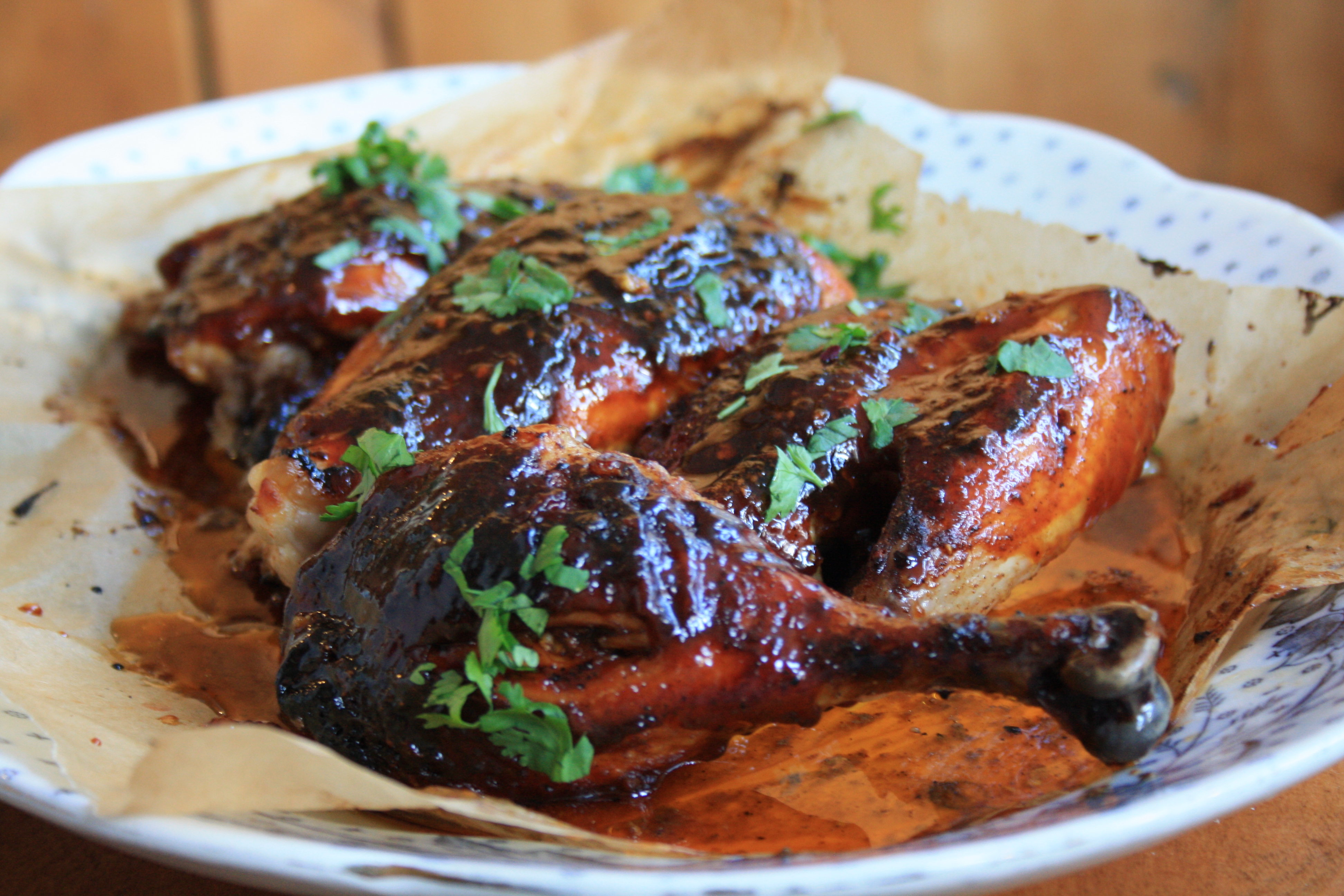 Fingerlicking oven barbecued chicken Crosby's Molasses