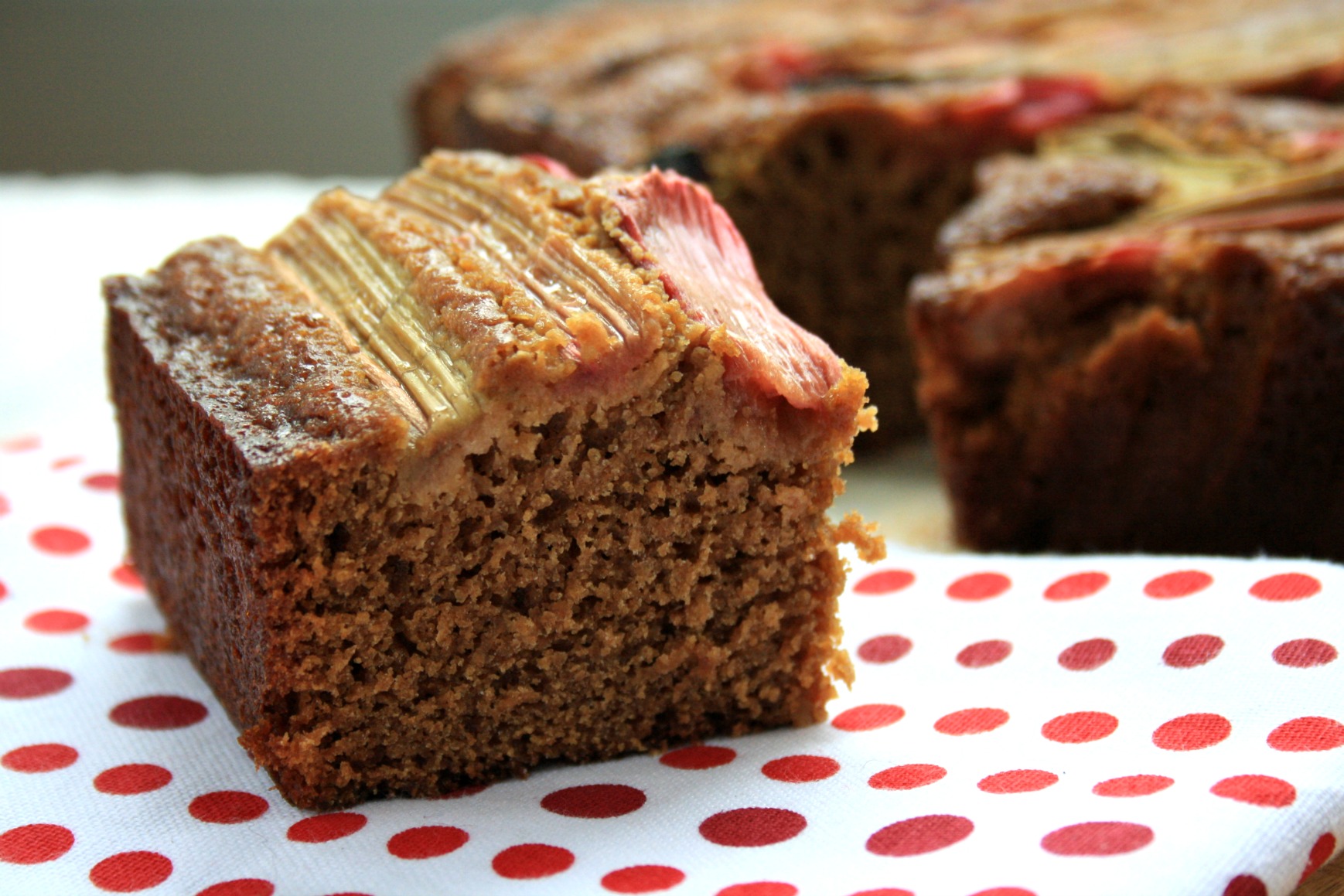 Roasted Rhubarb Gingerbread Cake Crosby's Molasses