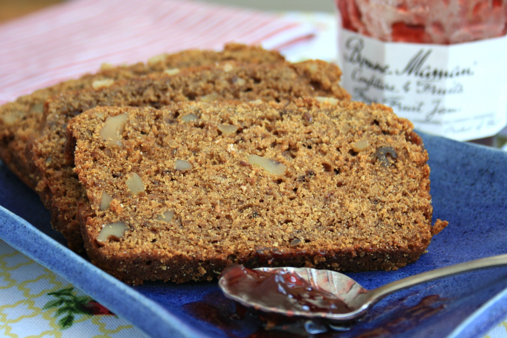 Molasses walnut loaf recipe with whole wheat flour