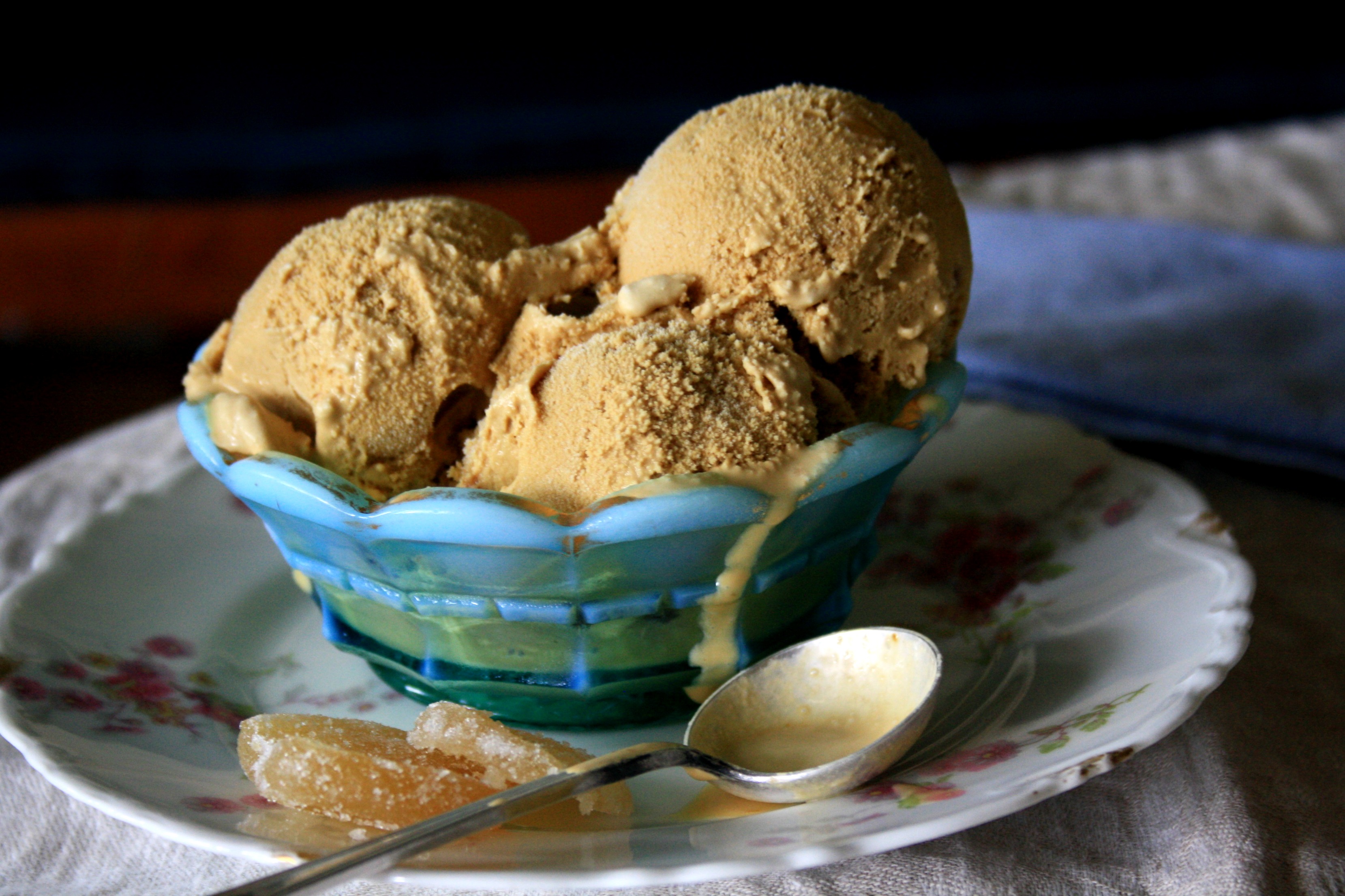Double ginger molasses ice cream and memories of the ice cream truck