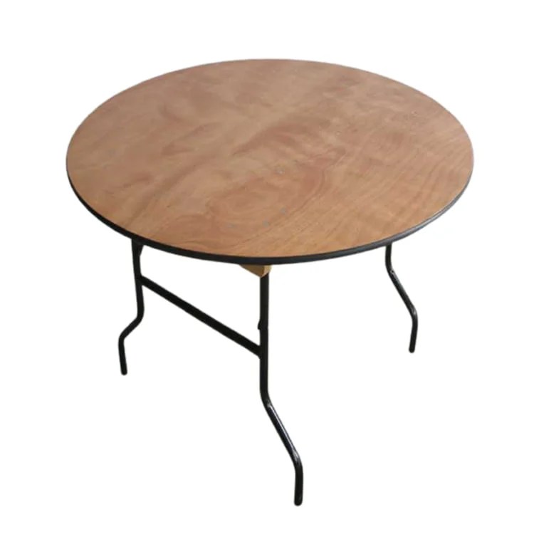 4ft Round Wood Folding Dining Table (SZFTWR) Sunzo Furniture