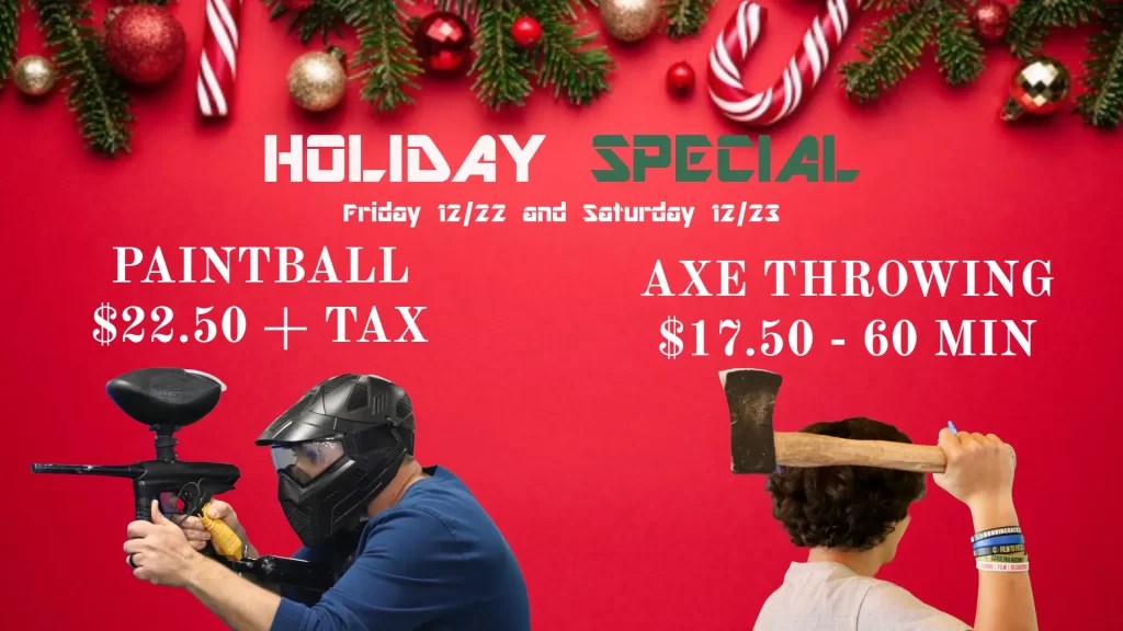 Paintball Nerf GellyBall Axe Throwing Wilmington