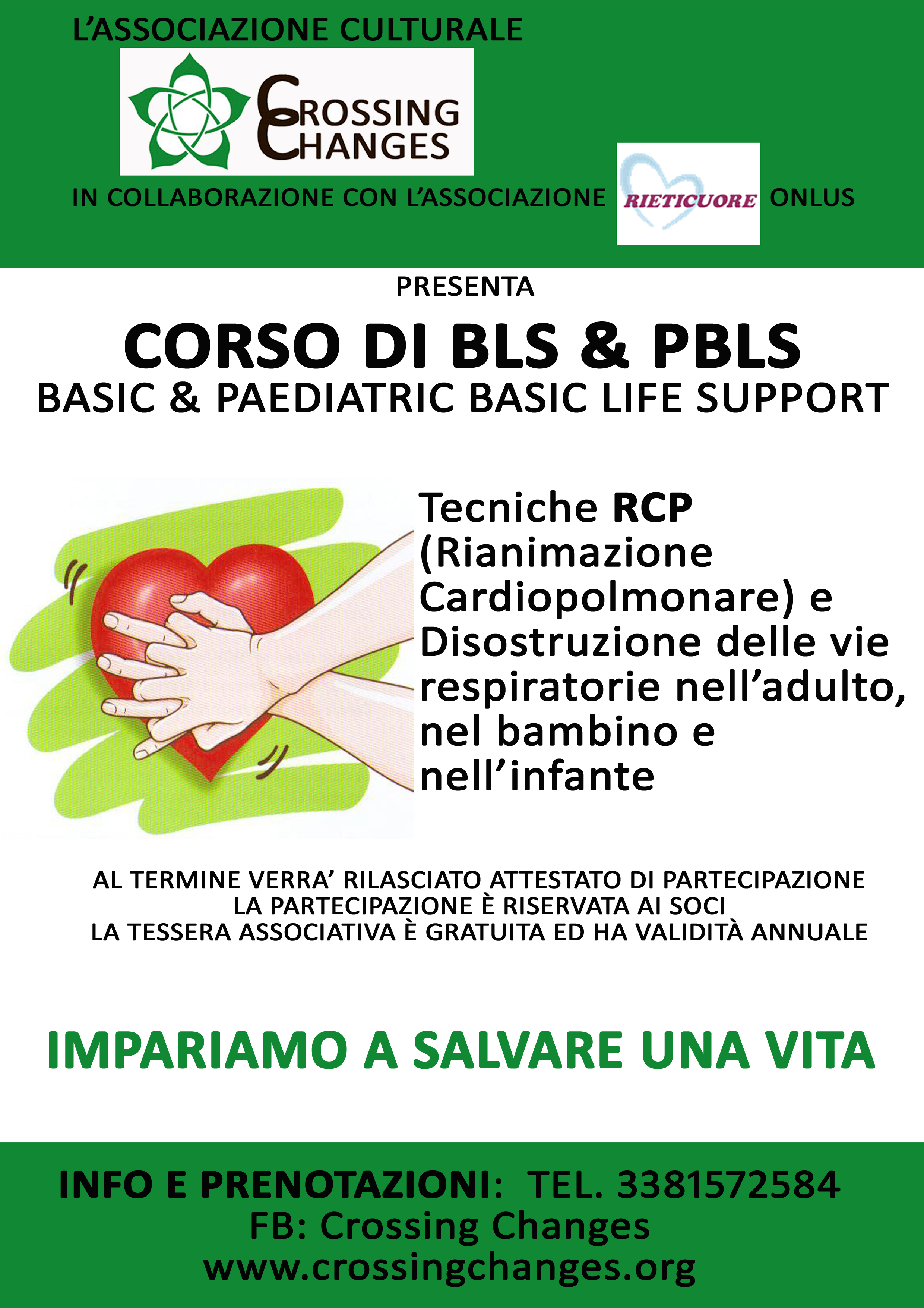 In Partenza I Corsi Di Primo Soccorso Bls & Pbls | Crossing Changes 3508_x_2480_jpg