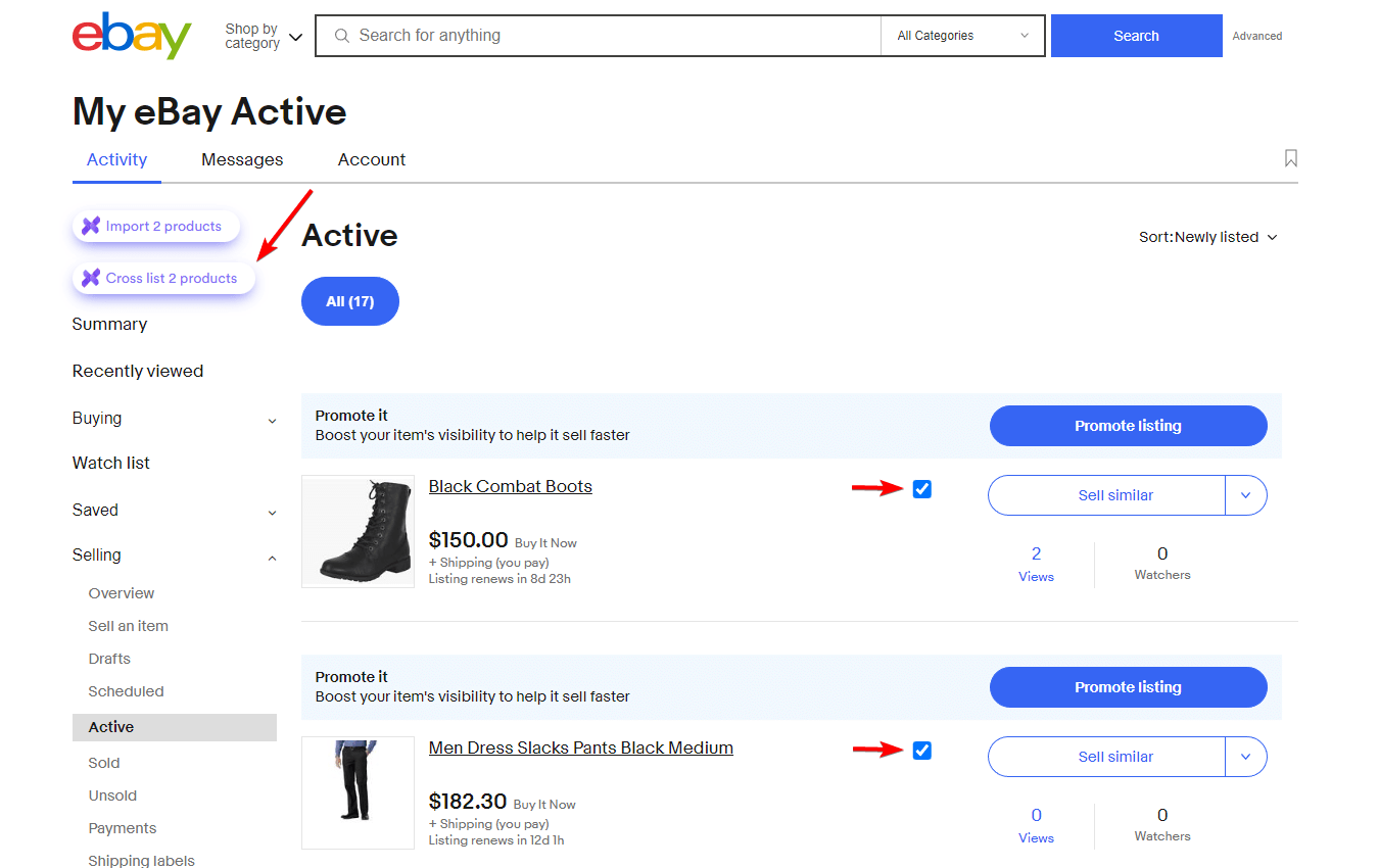 How to cross list from eBay to Poshmark