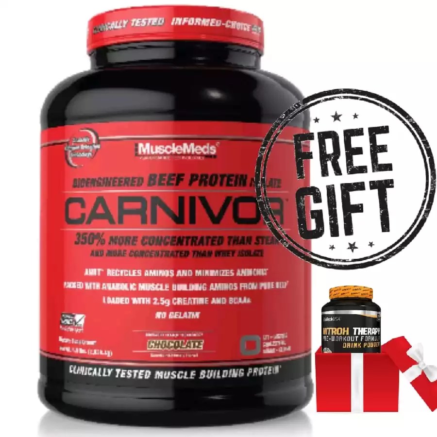 MuscleMeds Carnivor 2088g + FREE PREWORKOUT 340G CROSS THE LIMITS Shop