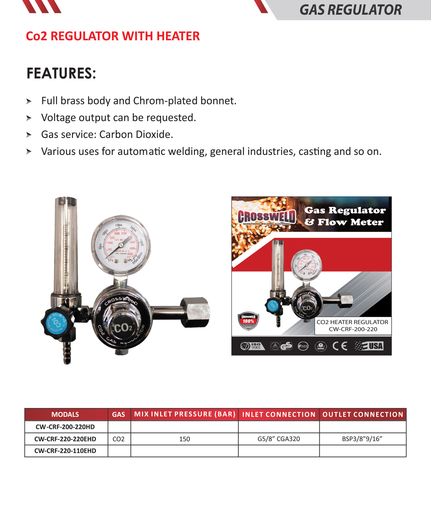 Gas Regulator Crossweld Redefining Welding & Cutting