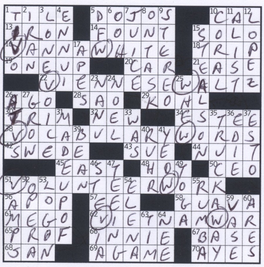 WSJ Contest Friday, September 18, 2015