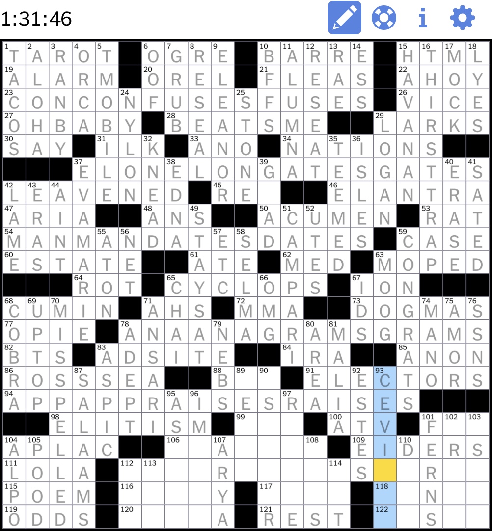 Sunday, June 20 2021 Crossword Noob