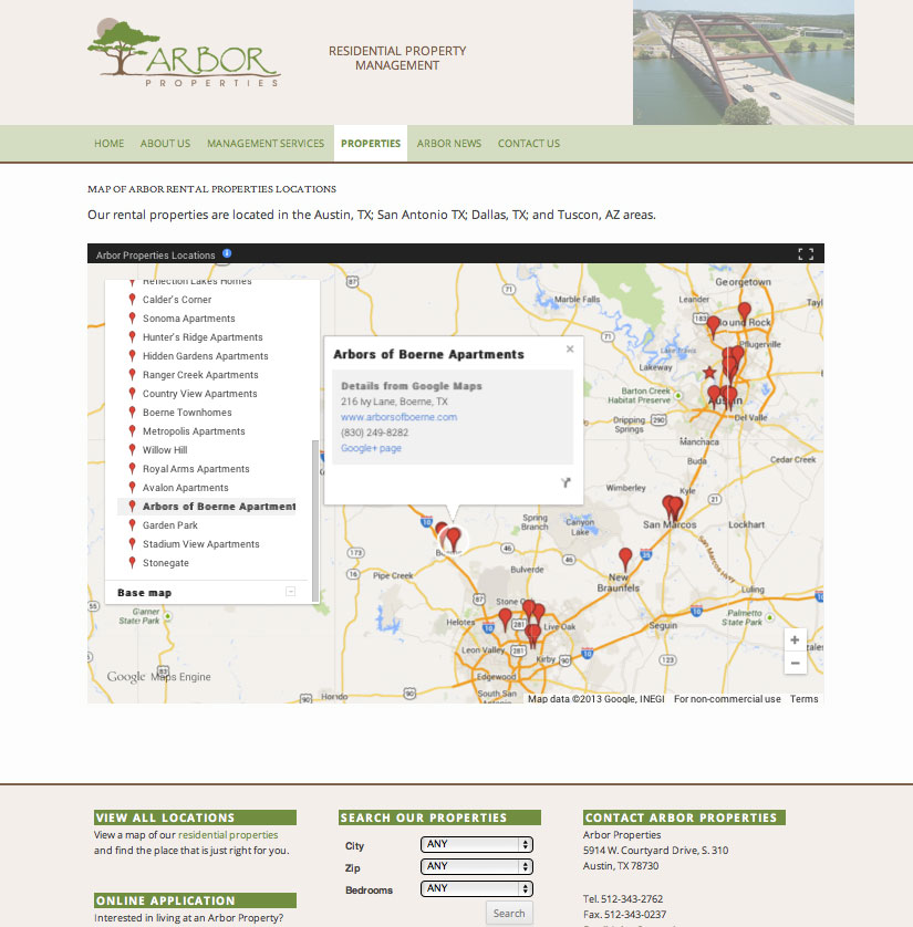 Rental Properties Map Page Crow Creative