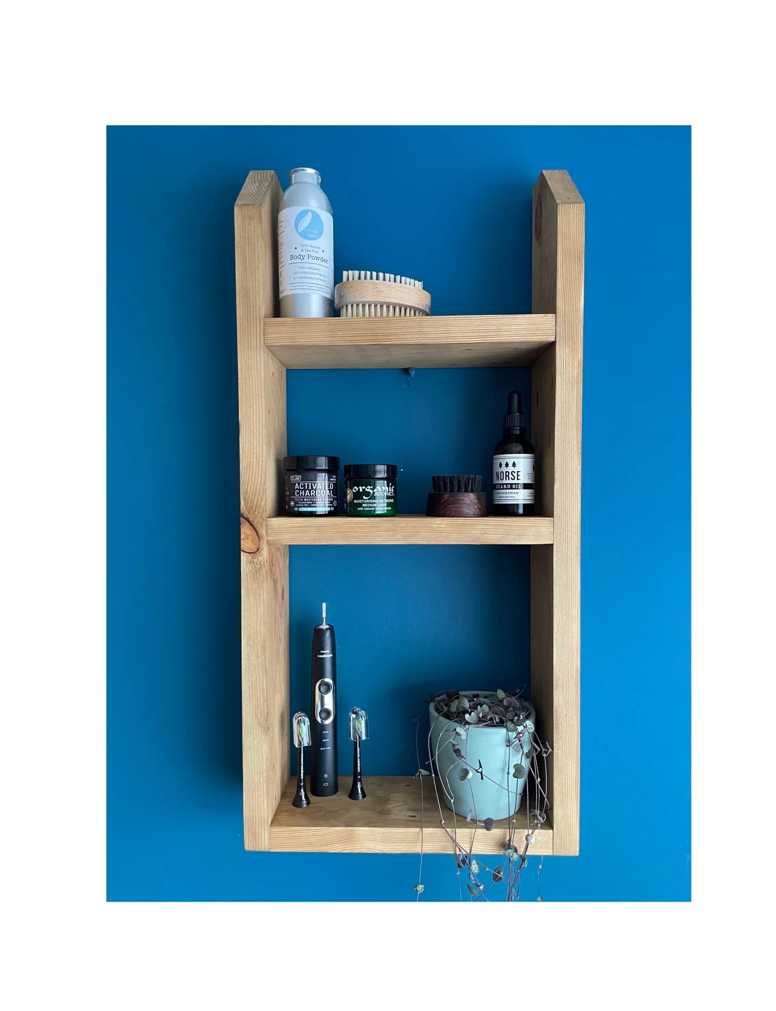 slimline handmade shelf unit made from reclaimed wood Crowfoot Salvage