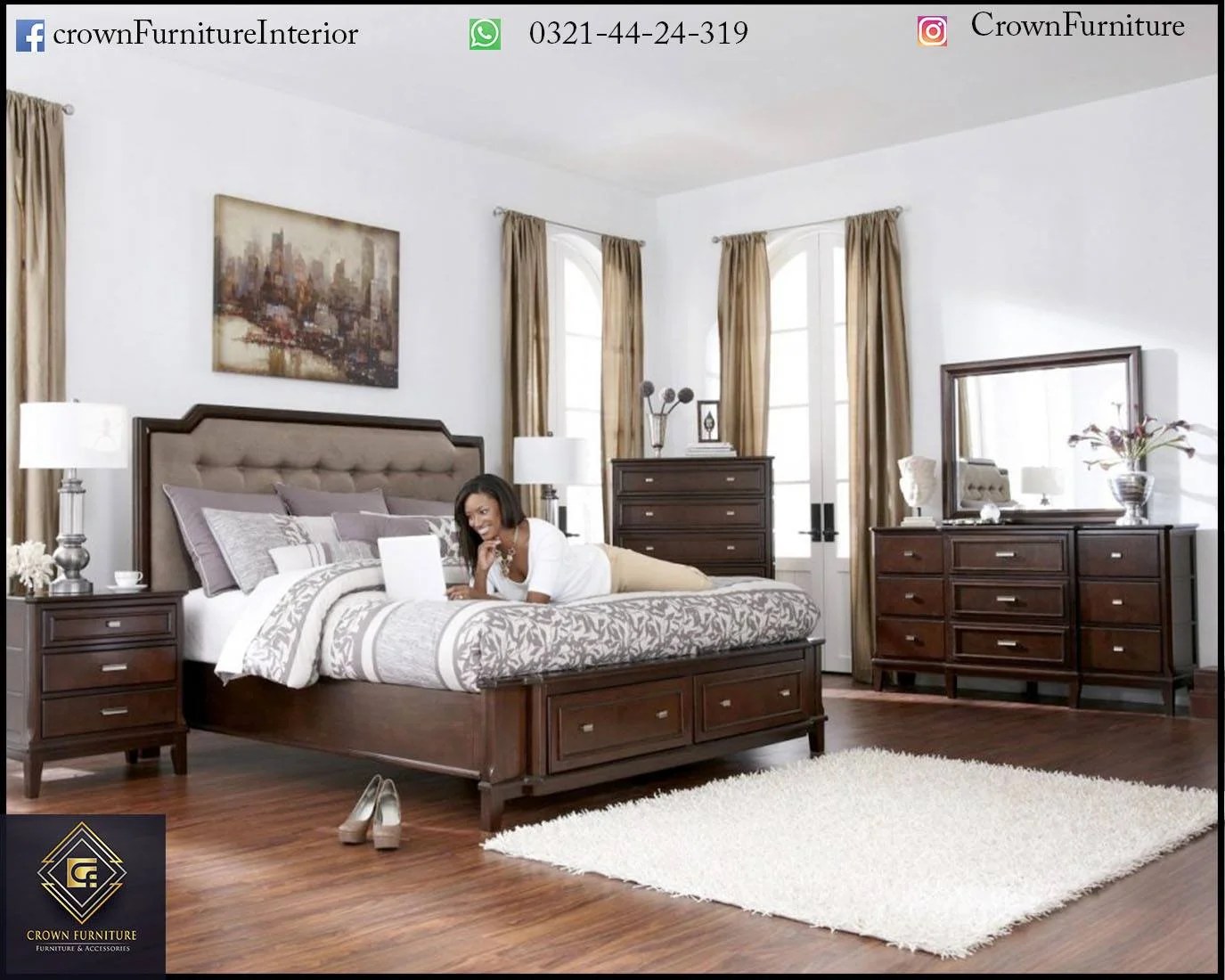 Bed Set 81 Furniture Design in Lahore Pakistan 2024