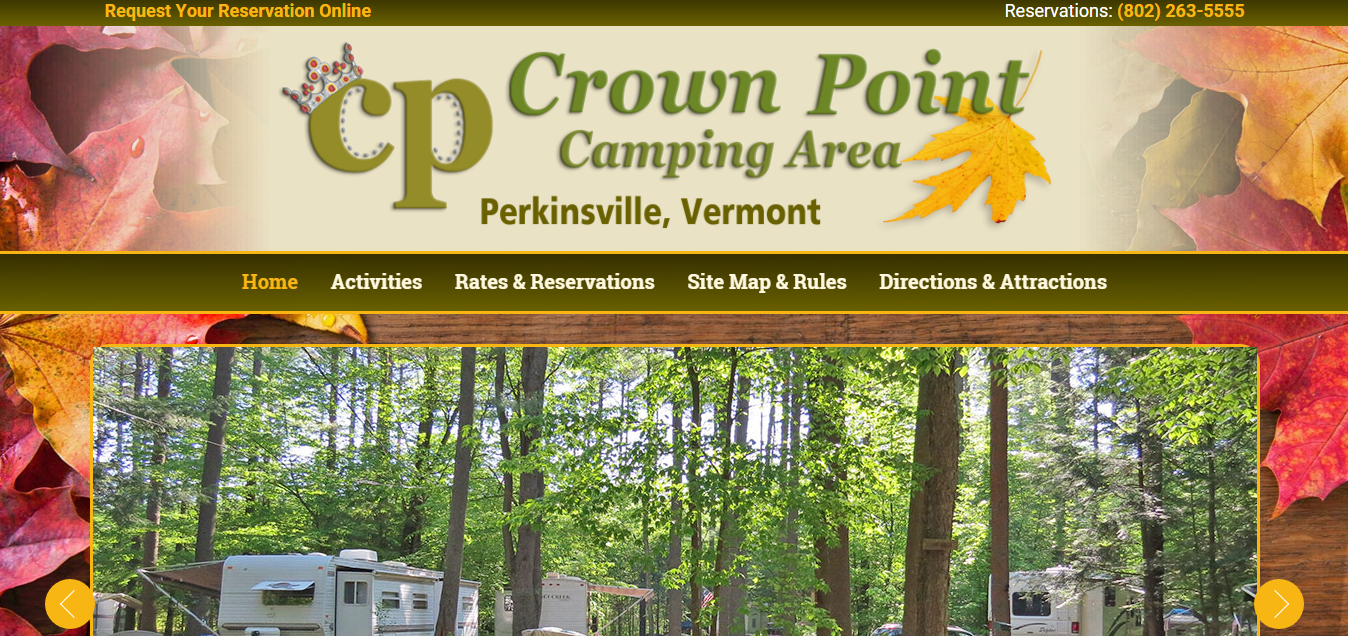 Crown Point Camping Area Green Mountains Campground, Perkinsville