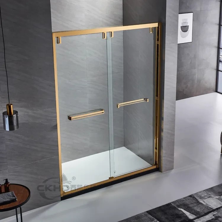 Product Overview Brushed Brass Shower Enclosure
