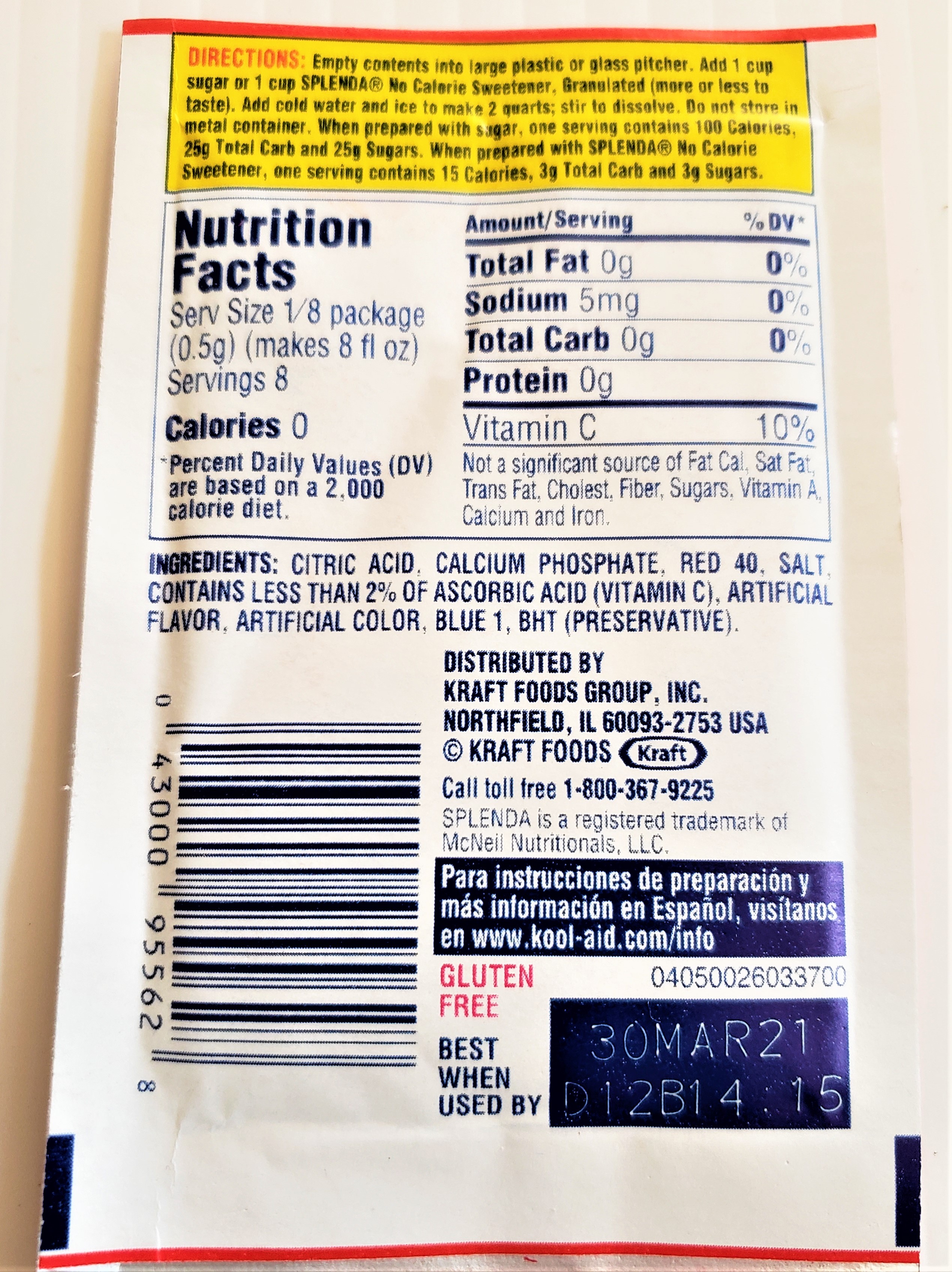 KoolAid Unsweetened Drink Mix Cherry Crowsnest Candy Company