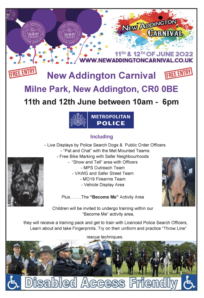 There’s lots on offer at New Addington Carnival 2022 11 + 12 June CCC