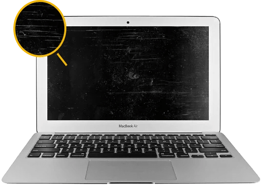 Screen repair for scratches, spots and pressure marks CRS