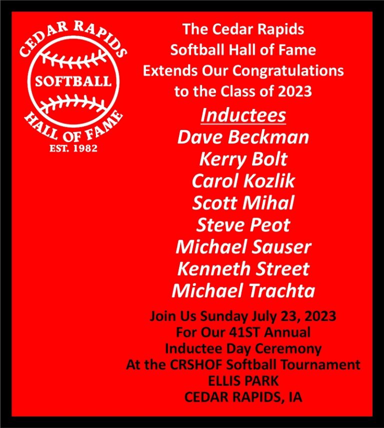 Cedar Rapids Softball Hall of Fame