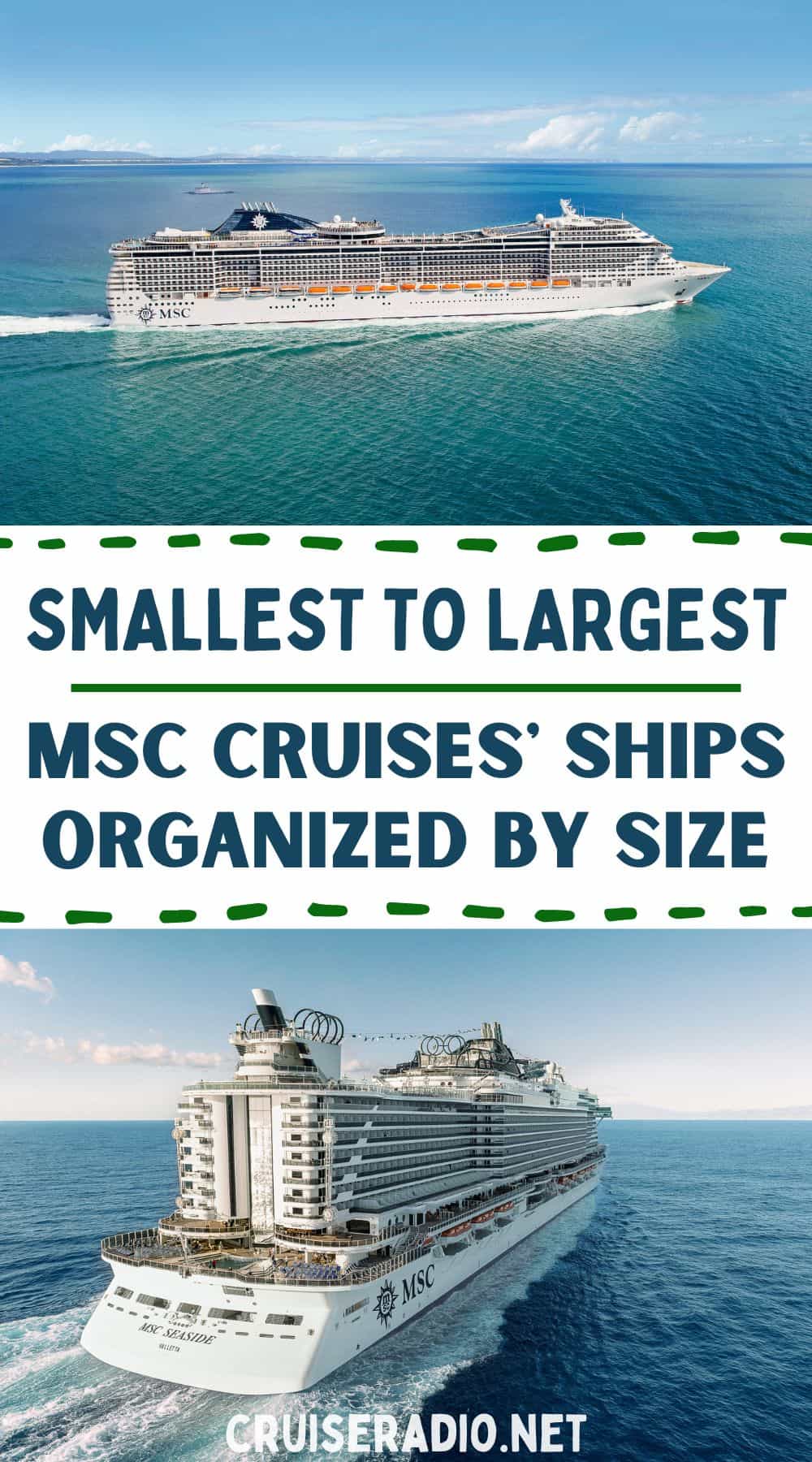 MSC Cruise Ships By Size: Smallest to Largest