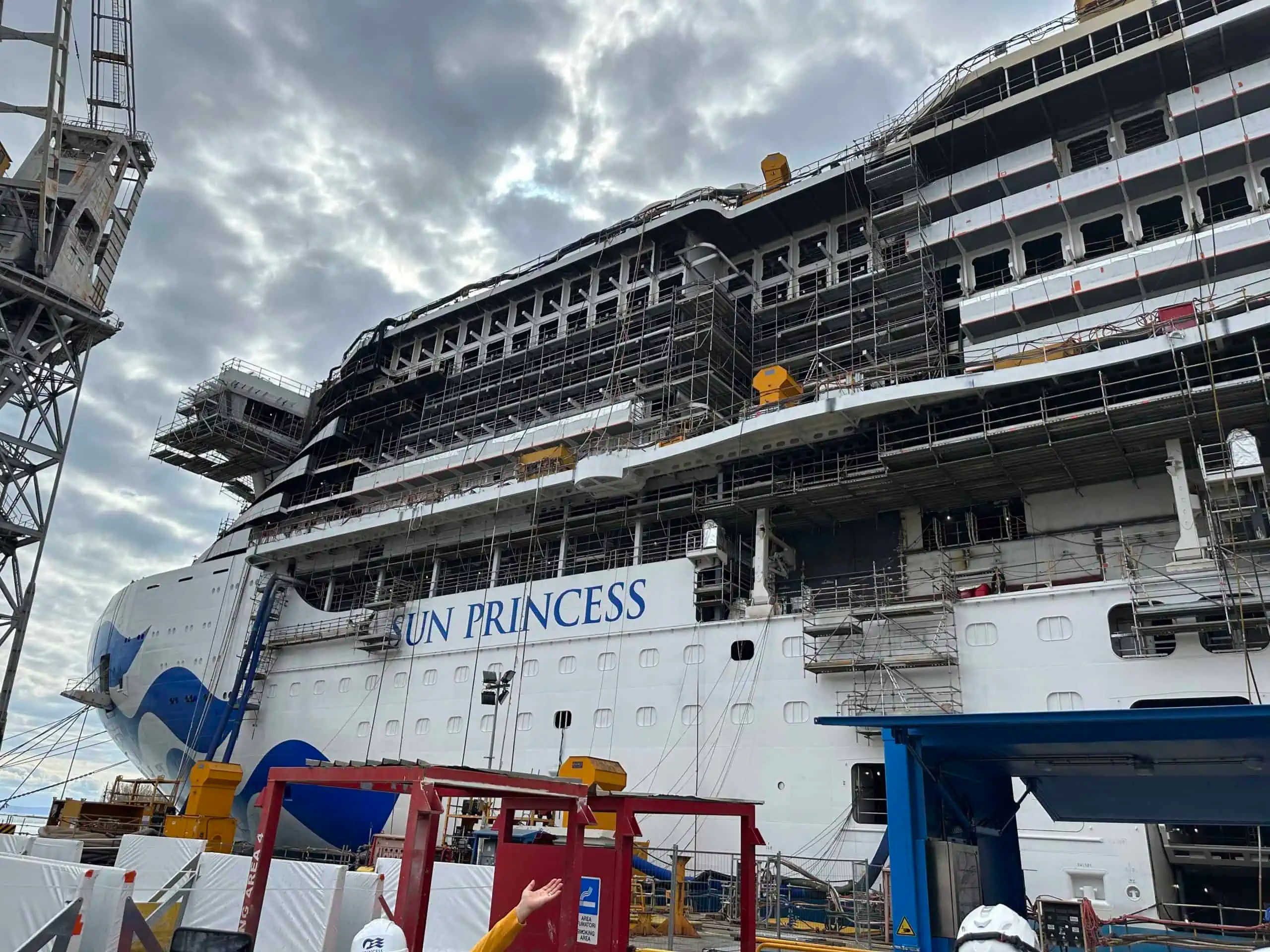 Princess Cruises' Largest Ship Ever Floated Out at the Shipyard