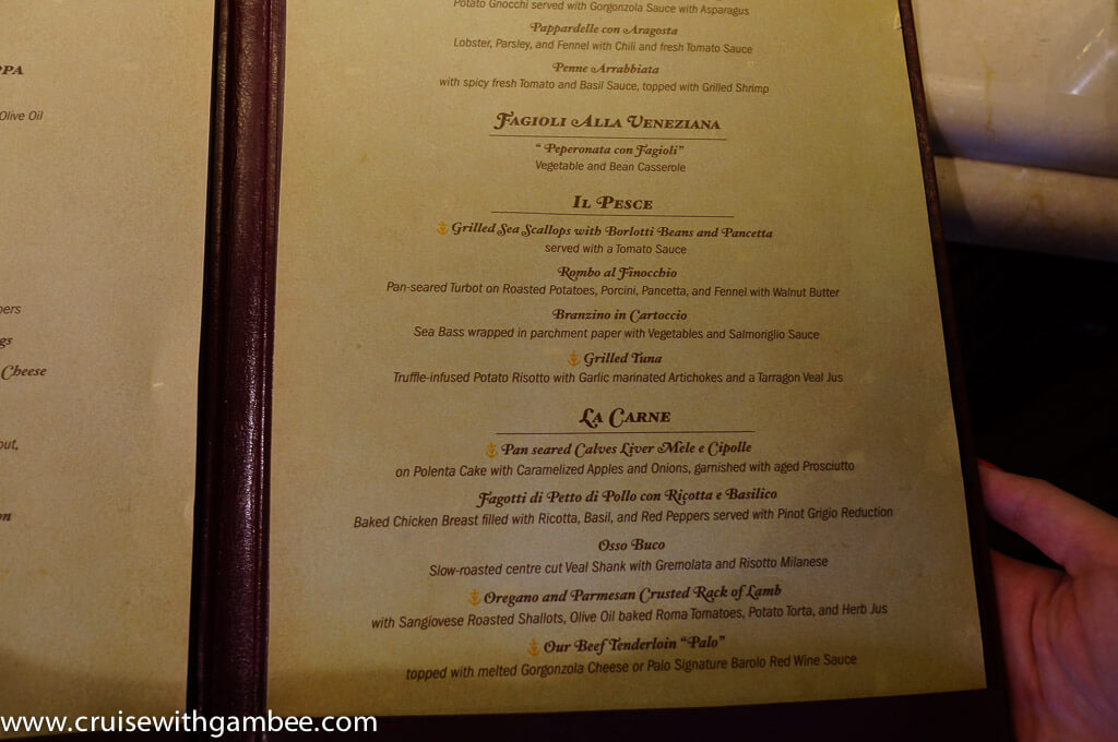 Disney Cruise Menus cruise with gambee
