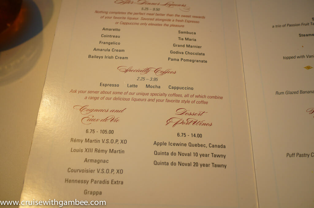 Disney Cruise Drink Lists and Prices. cruise with gambee