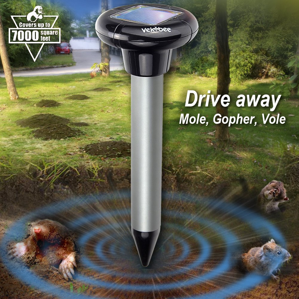Vekibee Sonic Mole Repellent Review UPDATED 2021 Best Sonic Mole Repeller
