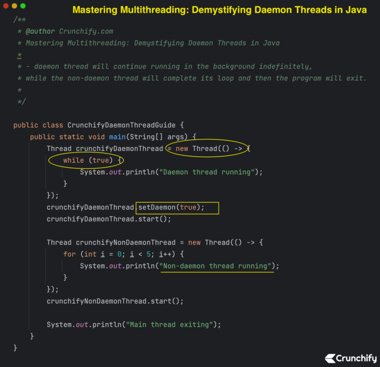 Mastering Multithreading Demystifying Daemon Threads in Java • Crunchify